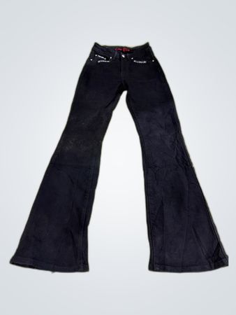 Black Embroidered Jeans