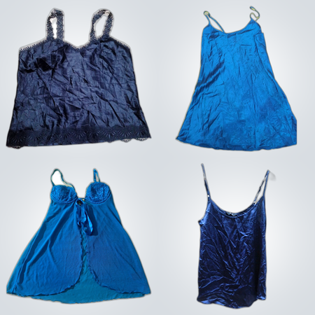 Blue slip & sexy tops