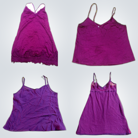 Purple slip dress & tops