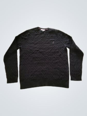 Tommy Hilfiger Black Cable Knit Sweater