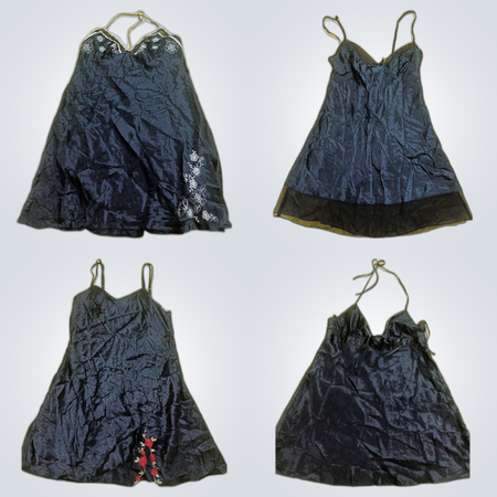 Y2k black slip dresses