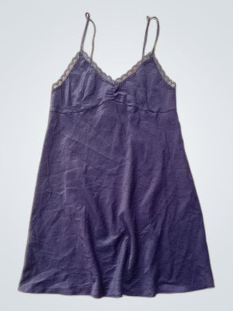 Secrets Purple Lace Trim Slip Dress