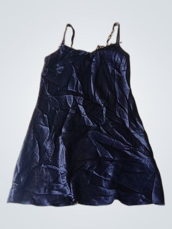 George Black Satin Slip Dress