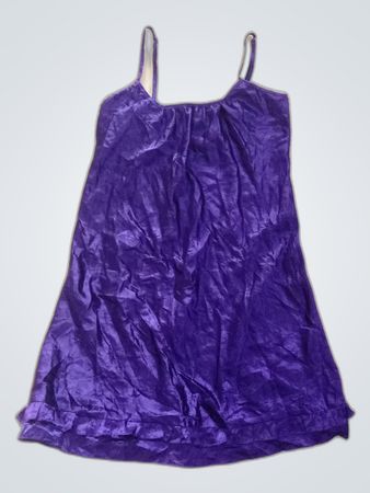Feera Purple Satin Slip Dress