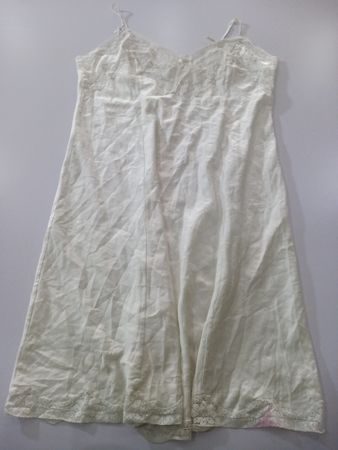 White Lace-Trimmed Slip Dress