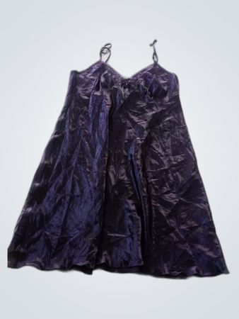 Purple Satin Dress