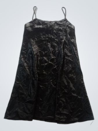 George Black Satin Slip Dress