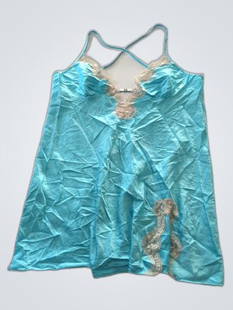 Blue Lace Trim Camisole