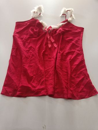 Pink Top with White Fur Straps