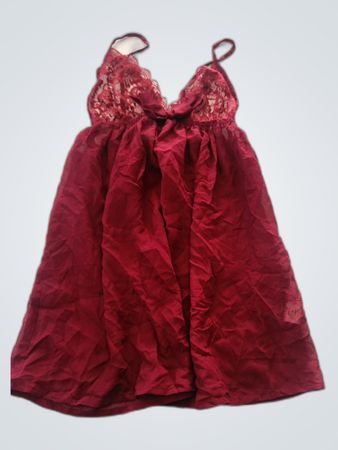 Red Lace Trim Chemise