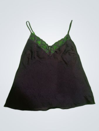 Black Camisole with Lace Trim