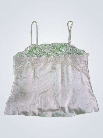 White Lace Trim Camisole