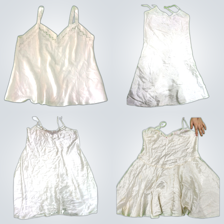 Y2k wight silk & slip dress bundle