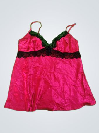 Pink Lace Trim Camisole