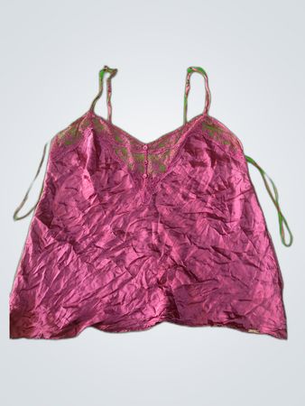 Pink Satin Camisole