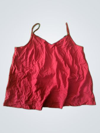 Red Camisole with Black Lace Back