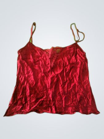 H&M Burgundy Lace Trim Cami Top