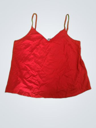 Red Camisole with Black Lace Backing