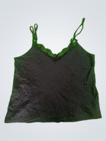 Black Camisole with Lace Trim