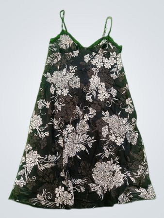 Black Floral Nightgown