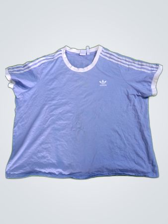 Adidas Light Blue 3-Stripes T-Shirt