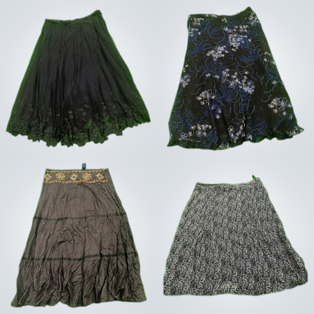 Y2k silk mesh skirt