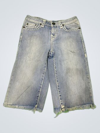 True Religion Light Wash Denim Cropped Pants