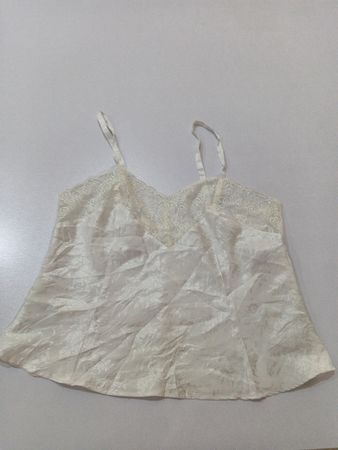 Unbranded White Lace Trim Cami Top