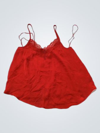 Red Lace Trim Camisole