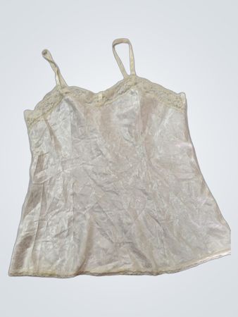 Women's White Lace Trim Camisole