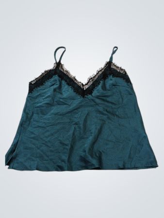 Ann Summers Teal Lace Trim Cami Top