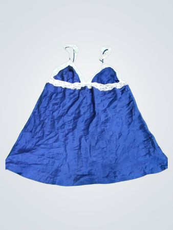 Blue Chemise with White Lace