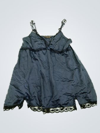 Black Camisole with Lace Trim
