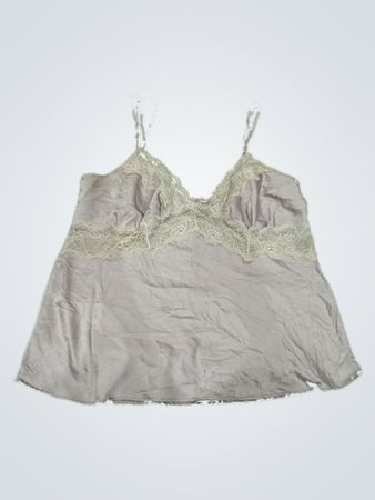 Gray Camisole with Lace Details