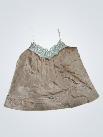 Brown Camisole with Lace Trim