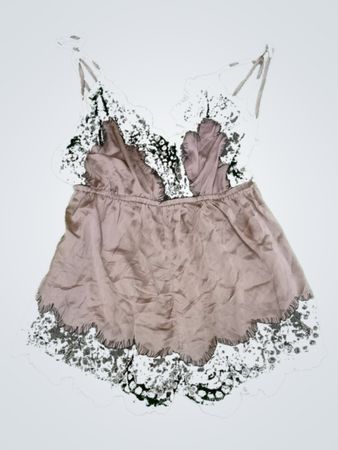 Women's Beige Lace Trimmed Camisole