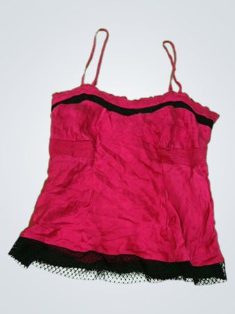 Pink Camisole with Black Trim