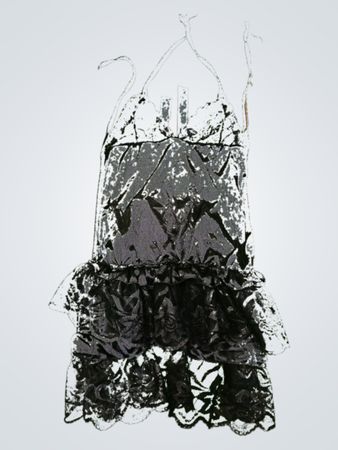 Black Lace Ruffled Camisole