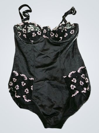 Black Floral Bodysuit