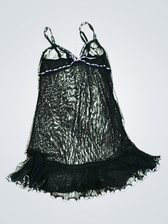 Sheer Green Chemise with Ruffled Hem