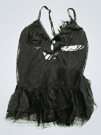 Black Mesh Lingerie Bodysuit