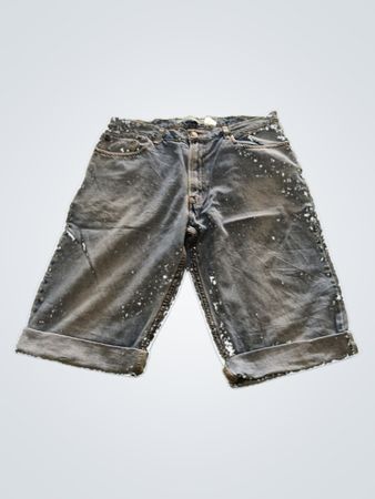 Gray Denim Shorts