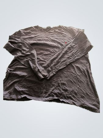 Gray Long-Sleeve Polo Shirt