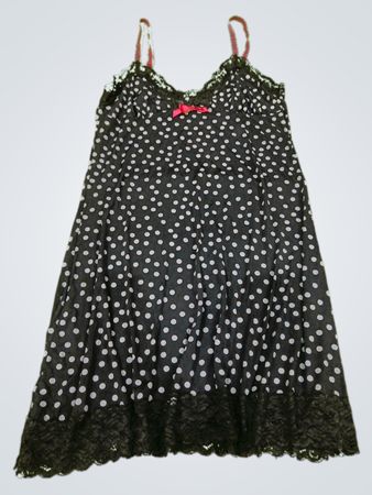 Black Polka Dot Nightgown