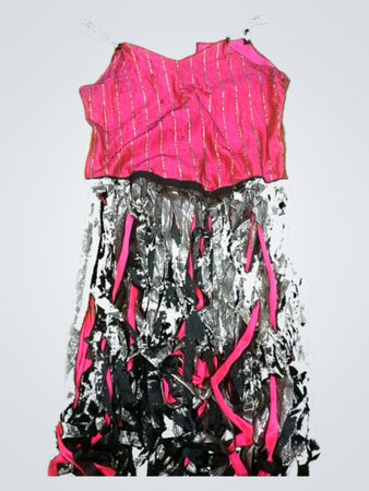 Unbranded Pink Sleeveless Fringe Mini Dress