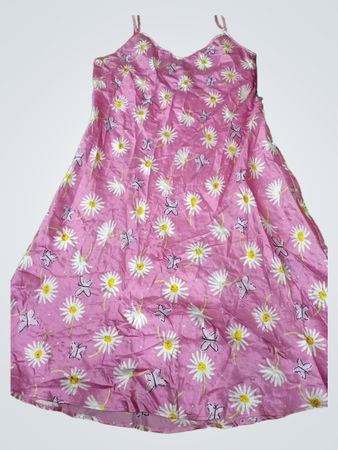 Easy Solution Pink Daisy Butterfly Slip Dress