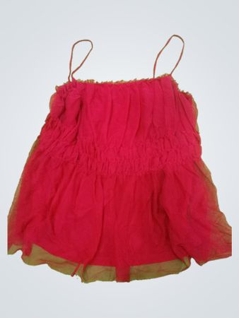Red Ruffled Top