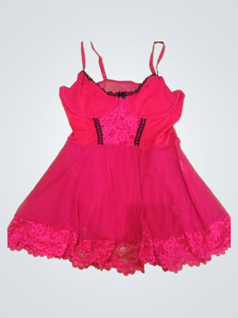 Pink Lace Trim Chemise