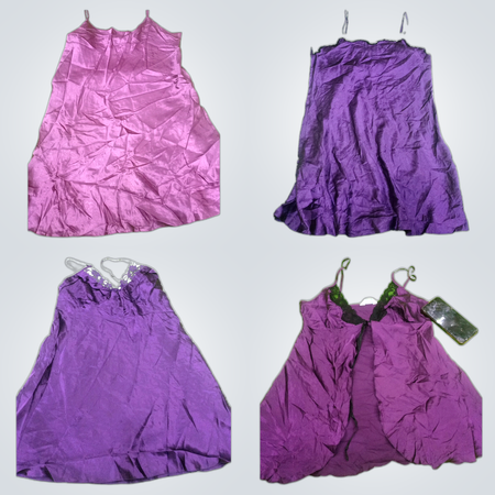 Robe en soie sexy Y2k paquet violet
