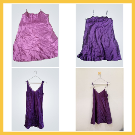 Vestido de seda sexy Y2k roxo